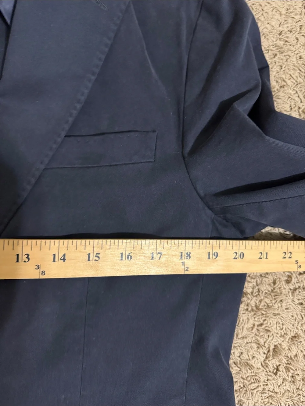 Polo Ralph Lauren Men's Navy Cotton Blazer size 40R Tailored Classic Capsule